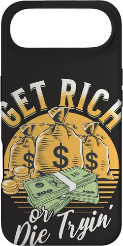 Vista 27 de Funda de dinero millonario para iPhone 12/12 Pro Get Rich or Die Trying Cash Hustle