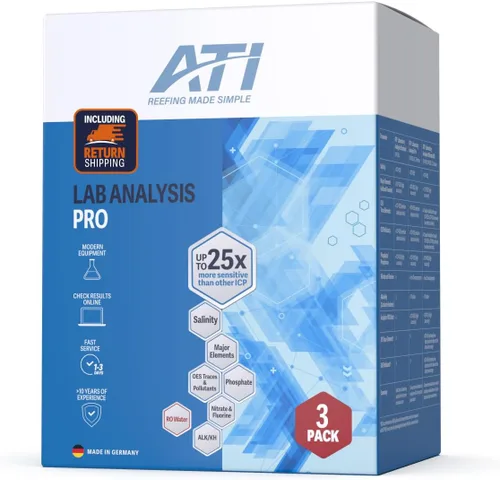 Vista 2 de ATI ICP Lab Analysis Pro para acuarios de arrecife - Pruebas avanzadas de agua con análisis de agua RO - Nitrato, KH y fluoruro - 1 kit de prueba