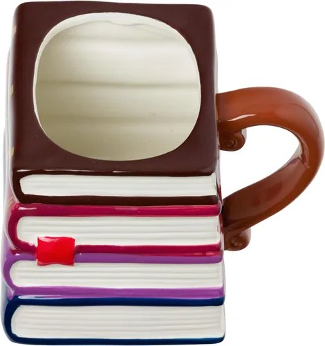 Vista 5 de Silver Buffalo Harry Potter Book Stack - Taza de cerámica esculpida en 3D, 20 onzas