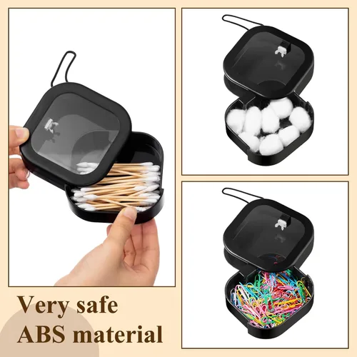 Vista 6 de Kathfly 6 piezas contenedor dispensador de gomas para el cabello organizador soporte para horquillas portátil para viajes soporte para hisopos