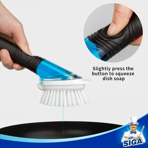 Vista 4 de MR.SIGA Recambios de cepillo para platos dispensadores de jabón, paquete de 4