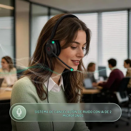 Vista 2 de Yealink UH35 2nd Gen Wired Headset, USB-C/A,AI Noise Canceling Mic,HD Audio UH35 2nd USB-C/A