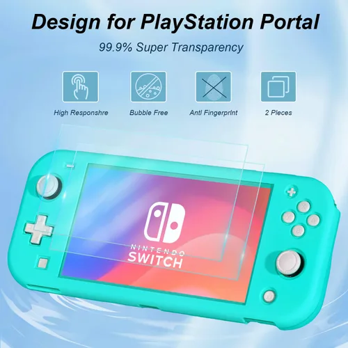Vista 7 de Accessories Kit for Nintendo Switch Lite - YOOWA Accessories Bundle with Carrying Case, Protective Cover case, 2-Pack Tempered Glass Screen