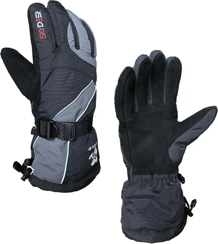 Vista 6 de SKYDEER 100% Waterproof and -40F Cold Proof Genuine Deerskin Suede Leather Ski Gloves for Extreme Cold Condition (SD8650T)