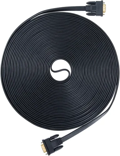 Vista 7 de DTech 10ft Ultra Delgado Monitor De Computadora VGA Cable 15 Pin Macho A Macho Conector SVGA Cable 10 Pies - Negro