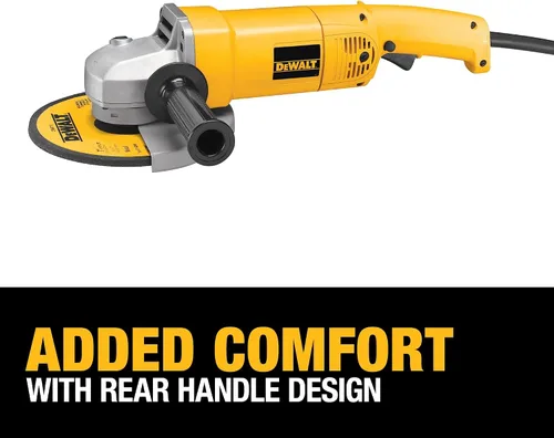 Vista 9 de DEWALT Amoladora angular, 7 pulgadas, 13 amperios, 8,000 RPM, con sistema de expulsión de polvo, con cable (DW840)
