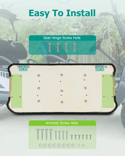 Vista 7 de Cojines de repuesto para asiento delantero para carrito de golf EZGO TXT 1994-2013, marrón