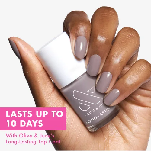 Vista 2 de Olive & June - Esmalte de uñas de larga duración, acabado voluminoso similar al gel, no necesita lámpara, dura hasta 10 días, sin 15 ingredientes Aw.