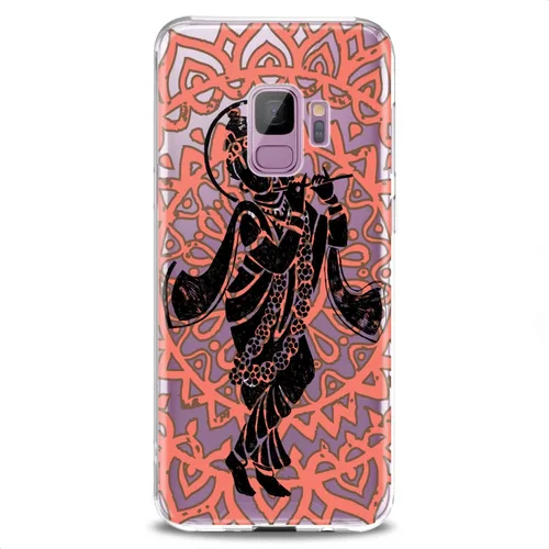 Vista 7 de Funda compatible con Samsung A91 A54 A52 A51 A50 A20 A11 A12 A13 A14 A03s A02s Dancing Krishna Soft Absolute God Design Hinduism Print Mantra Clear