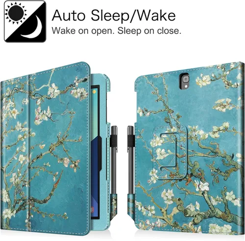 Vista 4 de Fintie, funda tipo libro Samsung Tab S3 9.7, Z-flor