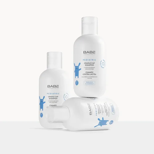 Vista 2 de Laboratorios Babe Champú pediátrico de 6.8 fl oz de corteza de leche Cradle Cap