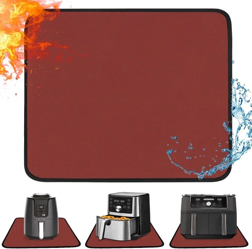 Vista 26 de Tapete resistente al calor para freidora de aire, tapete resistente al calor de 12 x 14 pulgadas para encimera, protector de encimera de silicona
