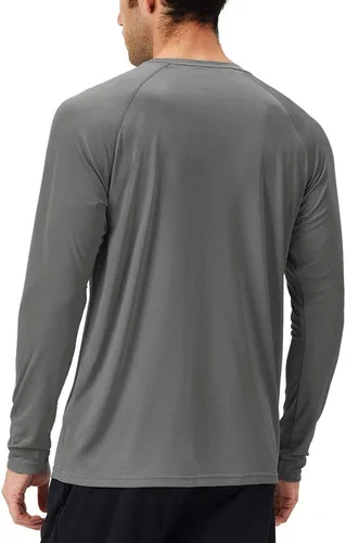 Vista 3 de NAVISKIN Camisas de protección contra erupciones para hombre, camisetas de natación FPU 50+ con protección solar ultravioleta, camisas de manga