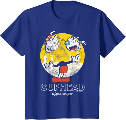 Vista 12 de Cuphead Camiseta con Mugman Head Malabarismo Negro