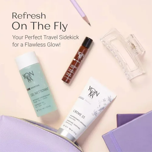 Vista 5 de Yon-Ka - Limpiador facial de gel de tamaño viaje, lavado facial suave y removedor de maquillaje con Yon-Ka Glyconight 10% Peel Masque
