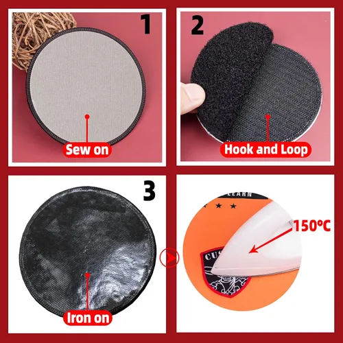 Vista 4 de Parches personalizados para añadir tu foto o cualquier logotipo, cualquier texto o nombre, gancho y bucle opcional, coser, planchar en mochilas
