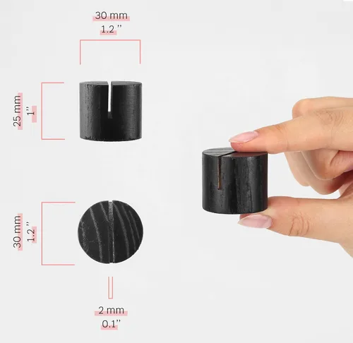 Vista 2 de Paquete de 20 mini soportes de madera para números de mesa, tarjeteros de lugar, tarjeteros de mesa de comedor, tarjeteros de identificación