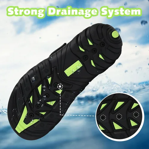 Vista 6 de SAGUARO Zapatos de agua para niños y niñas, zapatos descalzos de secado rápido, playa, piscina, natación, surf acuático
