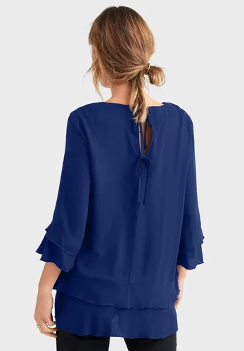 Vista 3 de Ellos Túnica con volantes escalonados de talla grande para mujer
