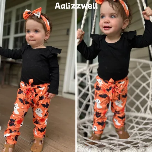 Vista 233 de Aalizzwell Conjunto de mameluco acanalado para bebé recién nacido prematuro para otoño e invierno