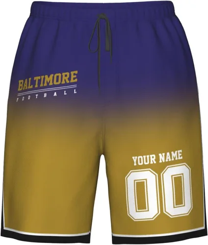Vista 33 de Pantalones cortos de playa personalizados de fútbol para hombre, de secado rápido, personalizados con cualquier nombre y número, regalos