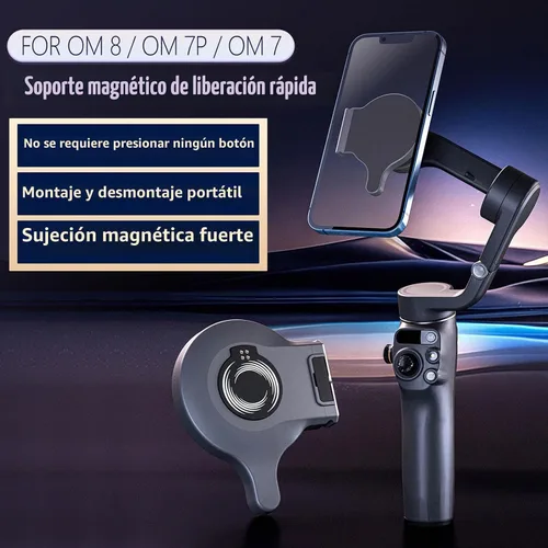 Vista 2 de Adaptador magnético de liberación rápida para DJI Osmo Mobile 8P/8/7P/7