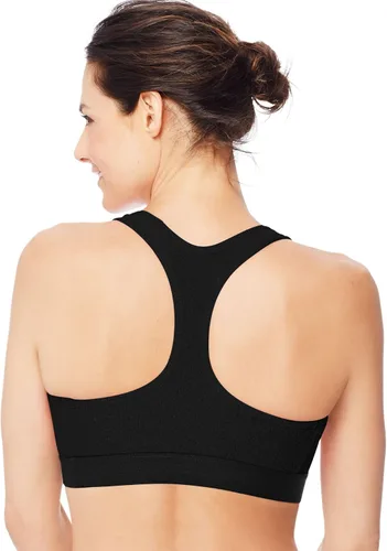Vista 2 de Hanes Sport - Brasier deportivo de compresión para mujer con espalda cruzada