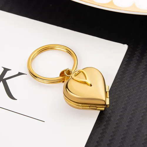 Vista 5 de Llavero personalizado con foto, llavero personalizado con medallón de imagen, llavero de regalo para novio y novia