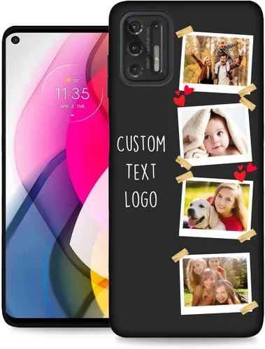 Vista 28 de Funda personalizada para Motorola Moto G Stylus 2020 con nombre de foto, texto y foto, GStylus personalizado -20 funda suave y fina (negro) de 6.4