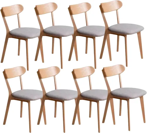 Vista 29 de Silla de comedor de madera maciza para cocina (1, negro) Contoured seat for comfort. Non-slip feet, sturdy wood. Quick assembly. For dining