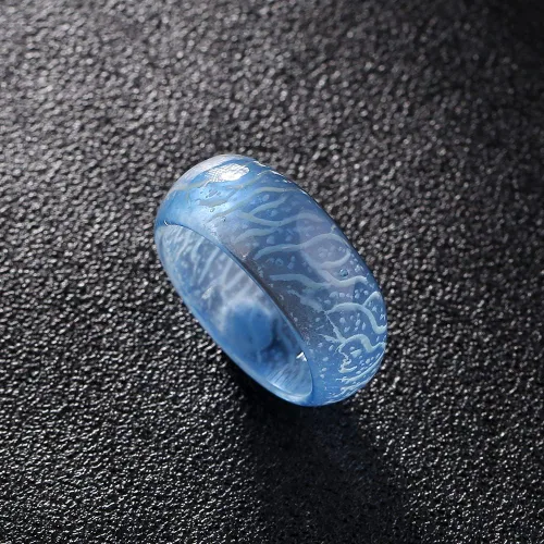 Vista 5 de Anillos brillantes en la oscuridad rosa verde azul Venus Orb anillos para mujeres hombres y niñas anillo de resina brillante de moda anillos