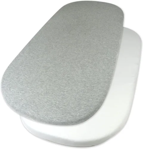 Vista 11 de HonestBaby Paquete de 2 sábanas de cuna de algodón orgánico, color blanco, talla única 2 Pack - blanco