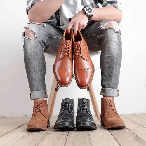 Vista 7 de Chukka - Botas a la moda, cómodas y de estilo oxford casual, al tobillo, botas con cordones