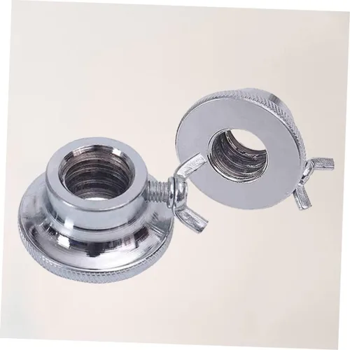 Vista 5 de Toddmomy 2 collares de barra, tuercas de mancuerna, bloqueo de tornillo, abrazadera, anillo de bloqueo universal de metal plateado para rotar
