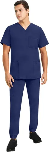 Vista 3 de Healing Hands Mens Scrubs Top 3 Pocket Purple Label Jake 2331 V-Neck Scrub Tops for Men