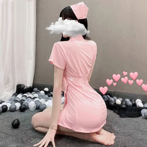 Vista 5 de Yameidie Lencería sexy para mujer disfraz de enfermera de anime disfraz de enfermera vestido de médico ropa de noche sexy para cosplay