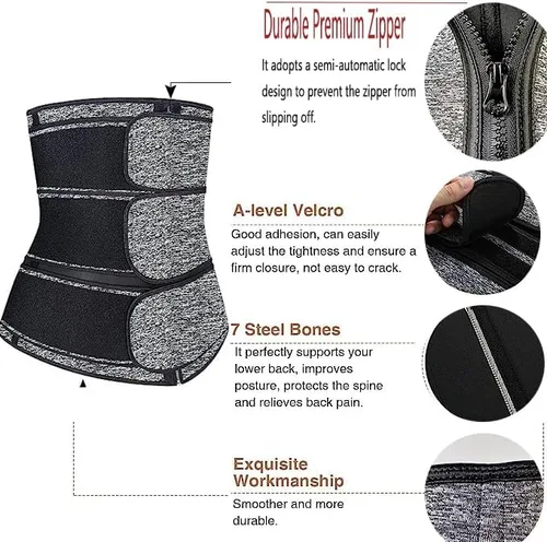 Vista 5 de Corsé Top Sudor Cintura Entrenador De Neopreno Para Mujeres Hombres Cincher Cuerpo Shaper Para Pérdida De