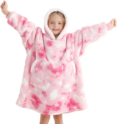 Vista 25 de Kipswiza Manta Ponible con Capucha para Mujeres y Hombres, Sudadera de Mantas con Capucha de Sherpa Suave y Acogedora Extragrande como Regalos