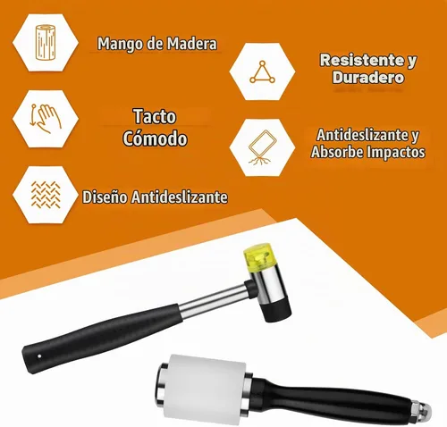 Vista 6 de Zlulary - Martillo de mazo de goma (3 unidades)