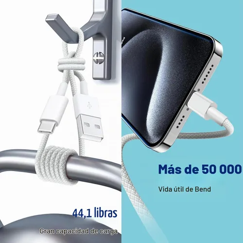 Vista 6 de Paquete de 2 cables de carga CarPlay cortos de 1.5 pies compatibles con iPhone 17/16E/16/15, 17Air, 15 16 17 Pro Max, cable de carga Plus, cable