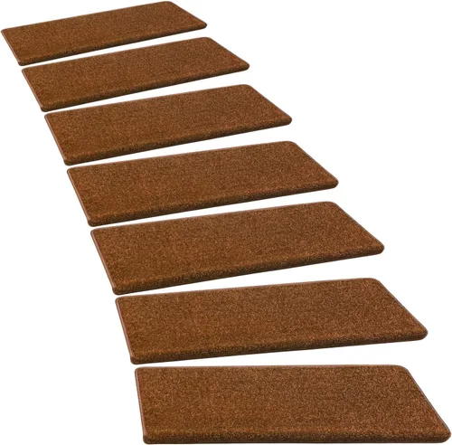 Vista 31 de PURE ERA Bullnose - Juego de peldaños de alfombra para escaleras sin cinta, antideslizantes, protectores de escaleras para interiores, alfombras