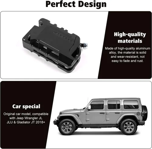 Vista 5 de RT-TCZ Funda para llavero, protector de llavero para Jeep Wrangler JL JLU Gladiator 2018-2022