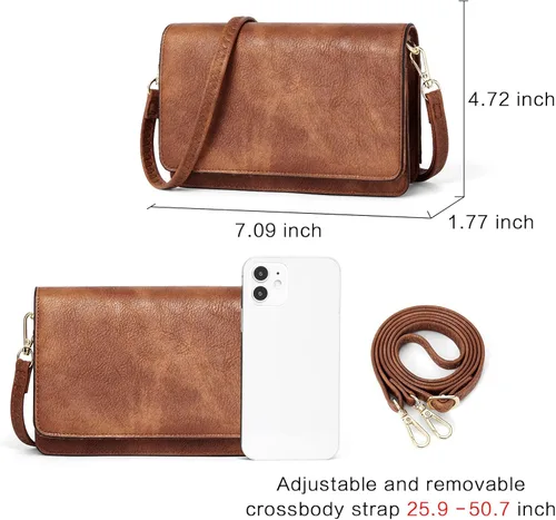 Vista 2 de Telena Bolso bandolera pequeño con borla para la muñeca bolso de mano cartera y bolsos