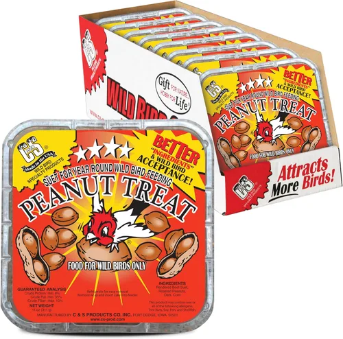 Vista 19 de C&S Premio de sebo para pájaros carpinteros, comida para pájaros silvestres al aire libre para carpinteros, reyezuelos y más, paquete de 8