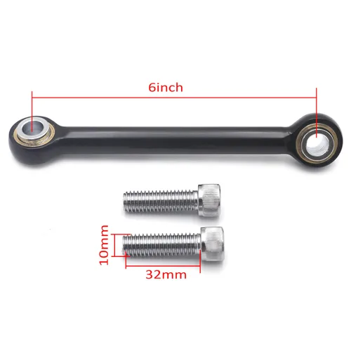 Vista 2 de Compatible con 2009 y posteriores Touring Trike FLHR FLHT Negro Enlace estabilizador de montaje del motor delantero [P/N: MT458-001-BK]