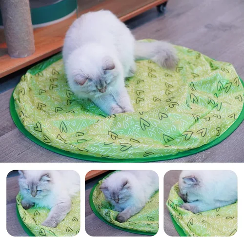 Vista 7 de Juguetes interactivos para gatos, simulación interior juguetes de caza para gatos, capucha de caza con bola de gato