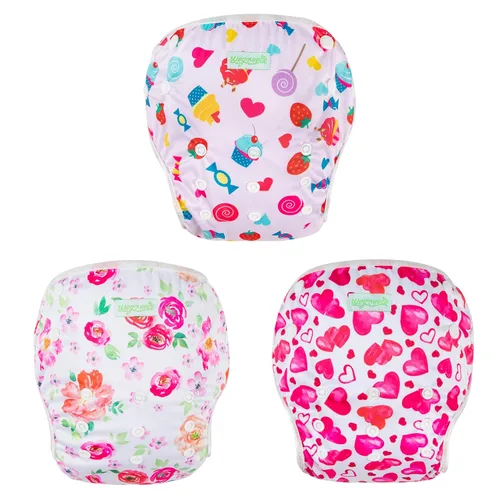Vista 28 de Wegreeco - Pañal de natación reutilizable para bebés y niños pequeños, talla única Estrella de mar