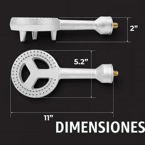 Vista 3 de GAS ONE cabeza de hornalla de alta presión de hierro colado con orificio de metal