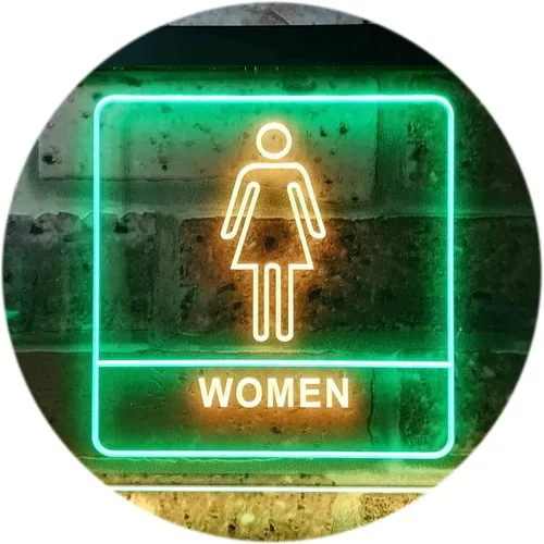 Vista 19 de ADVPRO Señal de neón LED de doble color para mujer, para inodoro, WC, 12 "x 8.5", st6s32-i1014-br