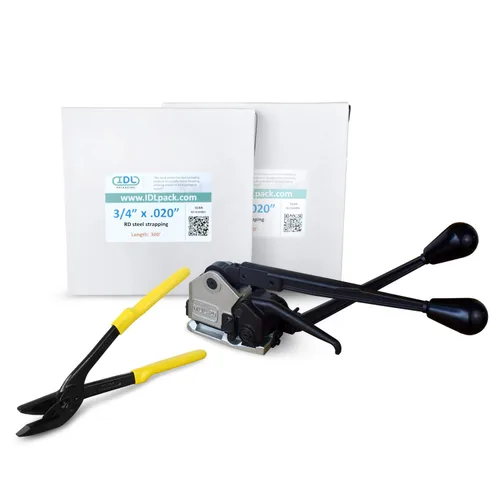 Vista 33 de IDL Packaging Ultimate Kit de flejado de acero de 1/2 pulgada x 200 pies, resistencia a la rotura de 1100 libras - Herramienta de combinación 3